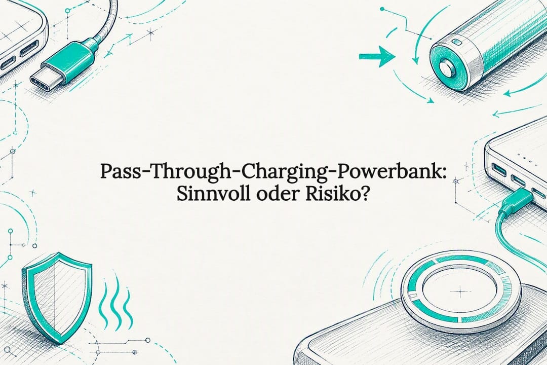 Titelseite zu Powerbanks mit Durchladefunktion