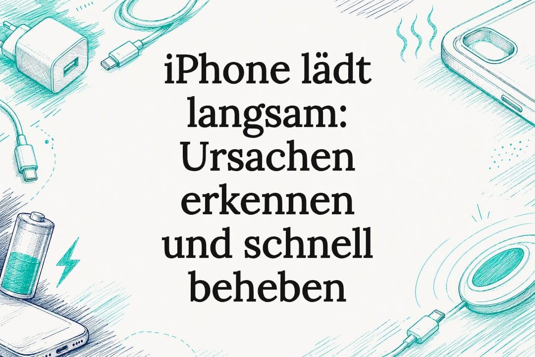 Beispielhafte Titelkarte zum langsamen Laden des iPhones