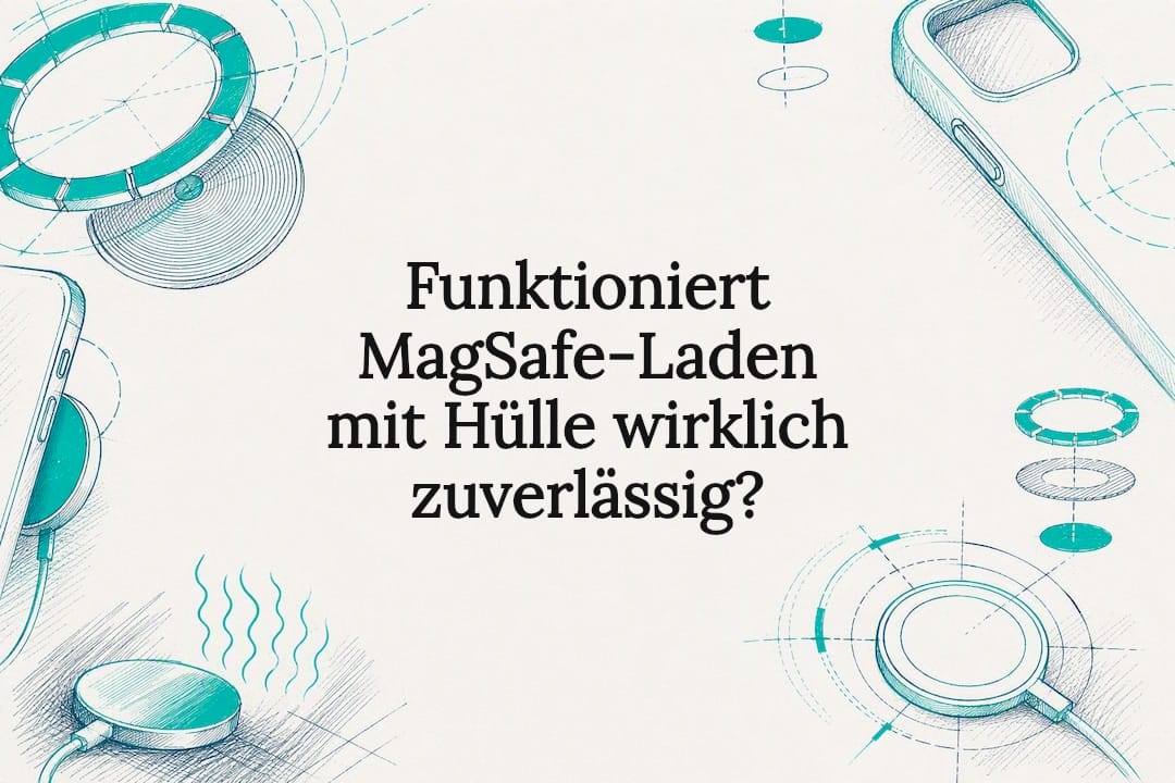 Illustrierte Titelseite für das MagSafe-Laden