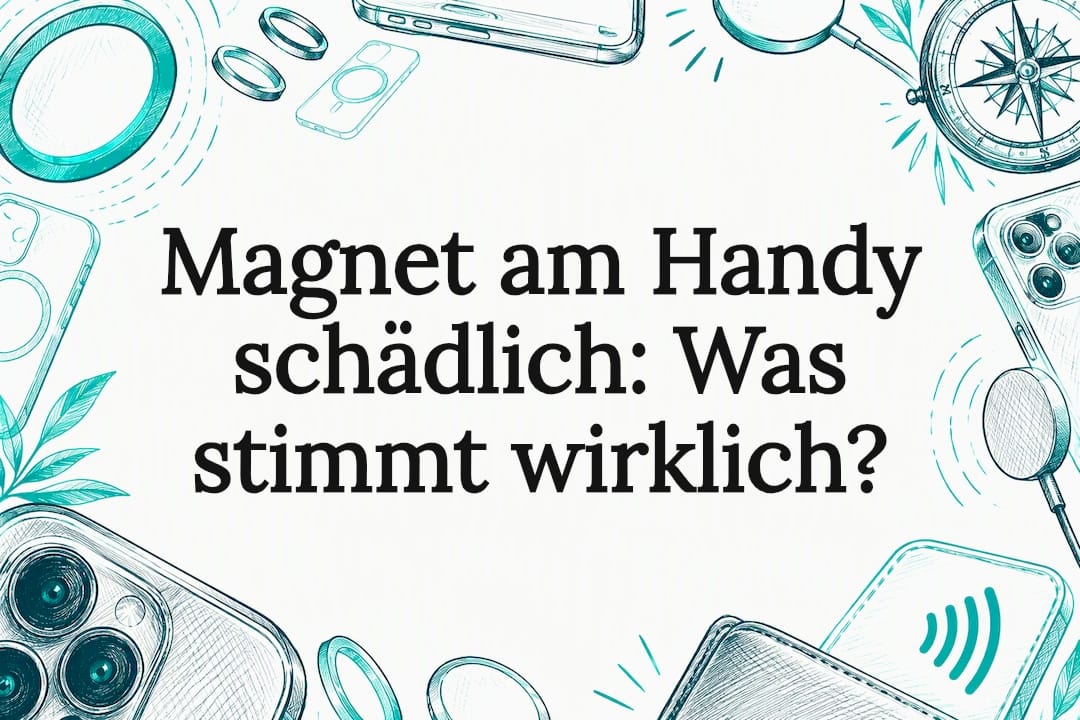 Titelseite mit Magnet, Kompass und Kameralinse