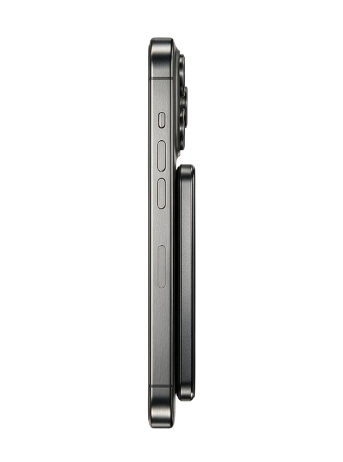 EVOQEN AERO seitlich am iPhone, nur 6,9 mm flach
